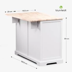 Etsu Kücheninsel -KLarstein Verkaufsgeschäft 10045767 yy 0011 dimensions