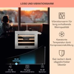 [Wiederverpackt] Vinsider 24 Built-In Uno Einbau-Weinkühlschrank -KLarstein Verkaufsgeschäft 10045811 de 0003 usp