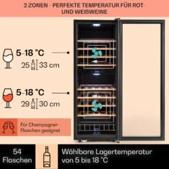 [Wiederverpackt] Vinamour 54 Duo Weinkühlschrank 2 Zonen -KLarstein Verkaufsgeschäft 10045813 de 0003 usp 2