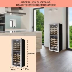 Vinamour 54 Duo Weinkühlschrank 2 Zonen -KLarstein Verkaufsgeschäft 10045813 de 0006 usp
