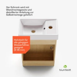 Johnstone Waschtisch Badezimmerschrank Badschrank 40 Cm -KLarstein Verkaufsgeschäft 10045841 de 0006 usp