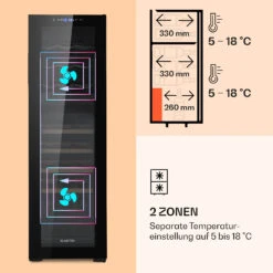 [Wiederverpackt] Bovella 27 Duo+ Zweizonen-Weinkühlschrank -KLarstein Verkaufsgeschäft 10045884 de 0004 logo 1
