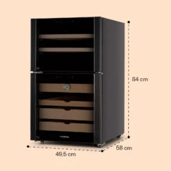 El Dorado 108 Humidor & Weinkühlschrank -KLarstein Verkaufsgeschäft 10045893 yy 0011 dimensions