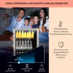 Beersafe 5XL Getränkekühlschrank Mit Glastür 148 Liter -KLarstein Verkaufsgeschäft 10045900 de 0003 usp
