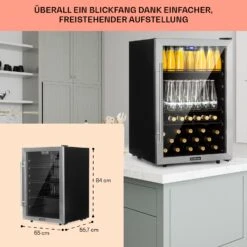Beersafe 5XL Getränkekühlschrank Mit Glastür 148 Liter -KLarstein Verkaufsgeschäft 10045900 de 0006 usp