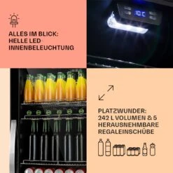 Beersafe 7XL Getränkekühlschrank Mit Glastür 242 Liter 10 Beersafe 7XL Getränkekühlschrank Mit Glastür 242 Liter -KLarstein Verkaufsgeschäft 10045903 de 0004 usp