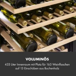 Vinovilla Grande 165 Built-in Uno Onyx Weinkühlschrank 2 Zonen -KLarstein Verkaufsgeschäft 10045907 de 0005 logo