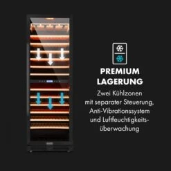 Vinovilla Grande 162 Built-in Duo Onyx Edition Weinkühlschrank 2 Zonen -KLarstein Verkaufsgeschäft 10045909 de 0007 logo