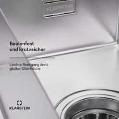 [Gebraucht] TitanSteel Küchenspüle | 61 X 50 Cm (LxB) -KLarstein Verkaufsgeschäft 10046021 de 0006 usp