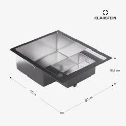 [Gebraucht] TitanSteel Küchenspüle | 61 X 50 Cm (LxB) -KLarstein Verkaufsgeschäft 10046021 de 0008 usp