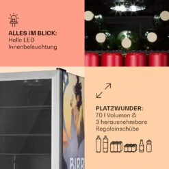 Beersafe 70 Birra Milano Edition Getränkekühlschrank Mit Glastür 14 Beersafe 70 Birra Milano Edition Getränkekühlschrank Mit Glastür -KLarstein Verkaufsgeschäft 10046061 de 0005 usp