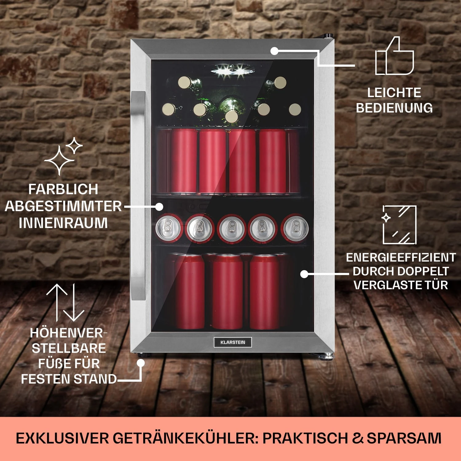 Beersafe 70 Bierzeit Edition Getränkekühlschrank Mit Glastür 70 Liter 8 Beersafe 70 Bierzeit Edition Getränkekühlschrank Mit Glastür 70 Liter – Bild 6