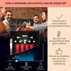 [Gebraucht] Beersafe 70 Bierzeit Edition Getränkekühlschrank Mit Glastür 70 Liter -KLarstein Verkaufsgeschäft 10046063 de 0003 usp