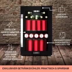 [Gebraucht] Beersafe 70 Bierzeit Edition Getränkekühlschrank Mit Glastür 70 Liter -KLarstein Verkaufsgeschäft 10046063 de 0006 usp