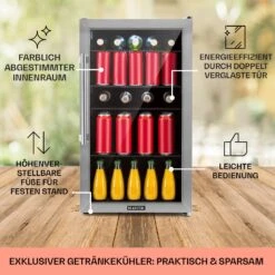 Beersafe 3XL Getränkekühlschrank Mit Glastür 98 Liter 13 Beersafe 3XL Getränkekühlschrank Mit Glastür 98 Liter -KLarstein Verkaufsgeschäft 10046069 de 0005 usp