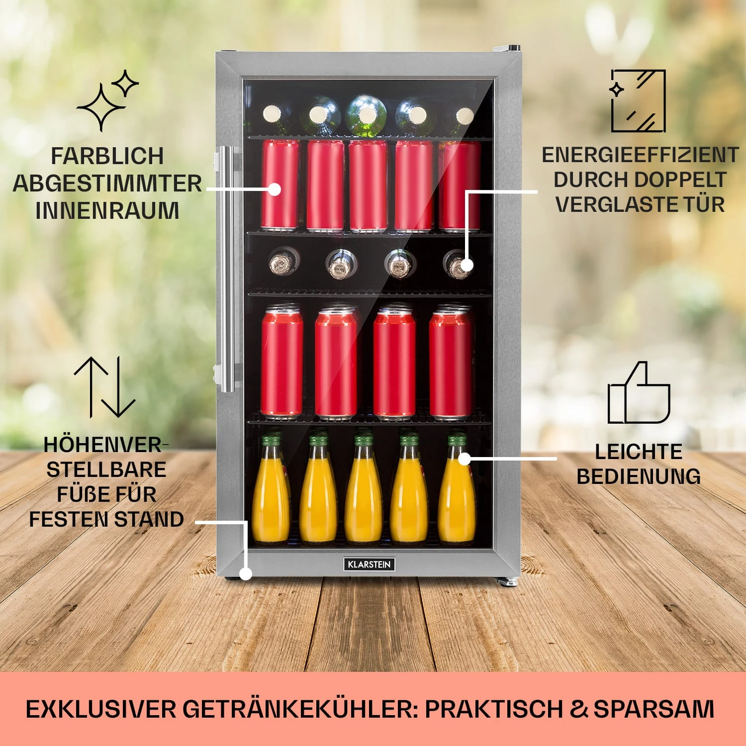 Beersafe 3XL Getränkekühlschrank Mit Glastür 98 Liter 7 Beersafe 3XL Getränkekühlschrank Mit Glastür 98 Liter – Bild 5