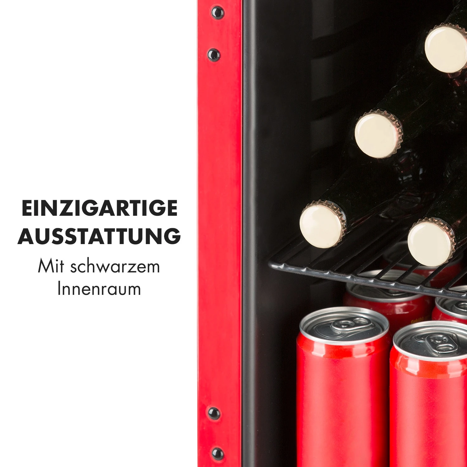 PopLife Getränkekühler Kühlschrank Mit Glastür 48 Liter 7 PopLife Getränkekühler Kühlschrank Mit Glastür 48 Liter – Bild 5