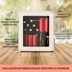 PopLife 48 Getränkekühlschrank Mit Glastür 48 Liter 13 PopLife 48 Getränkekühlschrank Mit Glastür 48 Liter -KLarstein Verkaufsgeschäft 10046078 de 0005 usp