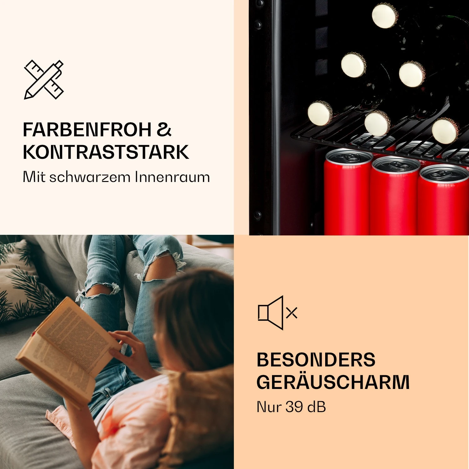 PopLife Getränkekühlschrank Mit Glastür 48 Liter 8 PopLife Getränkekühlschrank Mit Glastür 48 Liter – Bild 6