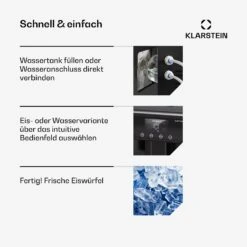 [Wiederverpackt] Eiszeit Eiswürfelmaschine -KLarstein Verkaufsgeschäft 10046160 de 0004 usp