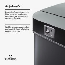 Touchless Sensor-Mülleimer 50L 16 Touchless Sensor-Mülleimer 50L -KLarstein Verkaufsgeschäft 10046162 de 0007 usp