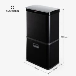 Touchless Sensor-Mülleimer 56L -KLarstein Verkaufsgeschäft 10046166 yy 0011 dimensions