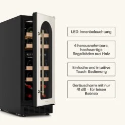[Wiederverpackt] Victoria 17 Flaschen Weinkühlschrank -KLarstein Verkaufsgeschäft 10046195 de 0006 usp
