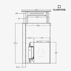 Royal Flush Eco Slim 60 Dunstabzugshaube -KLarstein Verkaufsgeschäft 10046224 yy 0011 dimensions
