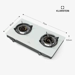 [Wiederverpackt] Barzona Campingkocher | 2 Brenner -KLarstein Verkaufsgeschäft 10046299 yy 0011 dimensions 1