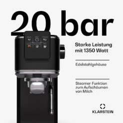 [Wiederverpackt] SteelPresso Slim Touch Espressomaschine -KLarstein Verkaufsgeschäft 10046330 de 0002 usp