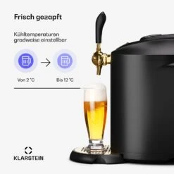 Beerkules Bierzapfanlage | Für 5L-Fässer | Kühlkompressor -KLarstein Verkaufsgeschäft 10046338 de 0004 usp
