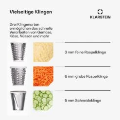 [Wiederverpackt] Chiara Salat-Aufsatz | 3 Verschiedene Klingen -KLarstein Verkaufsgeschäft 10046350 de 0003 usp 1