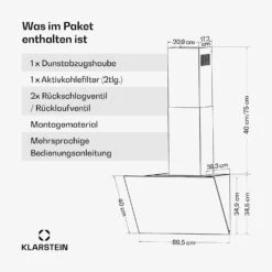 [Wiederverpackt] FlashLine 90 Dunstabzugshaube -KLarstein Verkaufsgeschäft 10046377 de 0007 usp