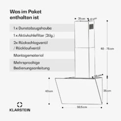 [Gebraucht] FlashLine 60 Dunstabzugshaube -KLarstein Verkaufsgeschäft 10046378 de 0007 usp