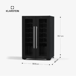 [Gebraucht] Shiraz Weinkühlschrank | 2 Kühlzonen -KLarstein Verkaufsgeschäft 10046441 yy 0011 dimensions
