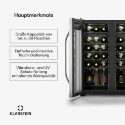 [Gebraucht] Vinamour Weinkühlschrank | 2 Kühlzonen -KLarstein Verkaufsgeschäft 10046444 de 0002 usp