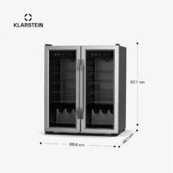 [Gebraucht] Vinamour Weinkühlschrank | 2 Kühlzonen -KLarstein Verkaufsgeschäft 10046444 yy 0011 dimensions