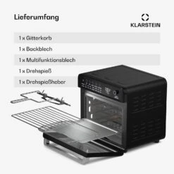 [Gebraucht] Air Glaze Digital Heißluftfritteuse | 2100 W | 34 Liter -KLarstein Verkaufsgeschäft 10046475 de 0006 usp