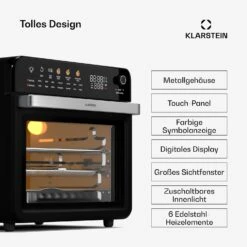 [Gebraucht] AirGlaze Digital Heißluftfritteuse | 2200 W | 34 Liter -KLarstein Verkaufsgeschäft 10046477 de 0004 usp