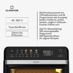 [Gebraucht] AirGlaze Digital Heißluftfritteuse | 2200 W | 34 Liter -KLarstein Verkaufsgeschäft 10046477 de 0005 usp