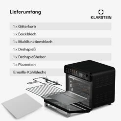 [Gebraucht] AirGlaze Digital Heißluftfritteuse | 2200 W | 34 Liter -KLarstein Verkaufsgeschäft 10046477 de 0006 usp