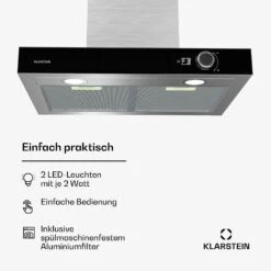 [Wiederverpackt] AirNova Dunstabzugshaube| 60 Cm -KLarstein Verkaufsgeschäft 10046497 de 0006 usp