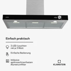 [Wiederverpackt] AirNova Dunstabzugshaube| 90 Cm -KLarstein Verkaufsgeschäft 10046498 de 0006 usp 1