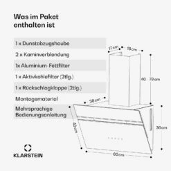 [Gebraucht] Alina Dunstabzugshaube | 60 Cm -KLarstein Verkaufsgeschäft 10046609 de 0007 usp 1