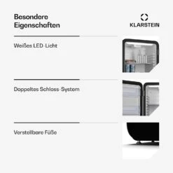 [Wiederverpackt] Audrey Evo Kühlschrank | 112L | Retro-Design -KLarstein Verkaufsgeschäft 10046628 de 0006 usp 1