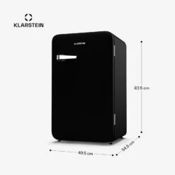 [Gebraucht] Audrey Evo Kühlschrank | 112L | Retro-Design -KLarstein Verkaufsgeschäft 10046628 yy 0011 dimensions