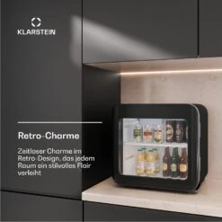 Audrey Evo Getränkekühlschrank Mit Glastür | Retro-Design | 46 L -KLarstein Verkaufsgeschäft 10046631 de 0003 usp
