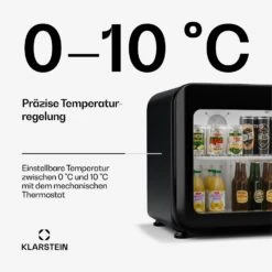 Audrey Evo Getränkekühlschrank Mit Glastür | Retro-Design | 46 L -KLarstein Verkaufsgeschäft 10046631 de 0004 usp