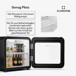 Audrey Evo Getränkekühlschrank Mit Glastür | Retro-Design | 46 L -KLarstein Verkaufsgeschäft 10046631 de 0005 usp