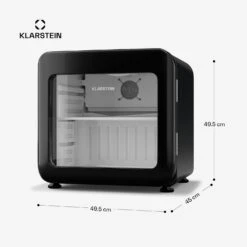 Audrey Evo Getränkekühlschrank Mit Glastür | Retro-Design | 46 L -KLarstein Verkaufsgeschäft 10046631 yy 0011 dimensions